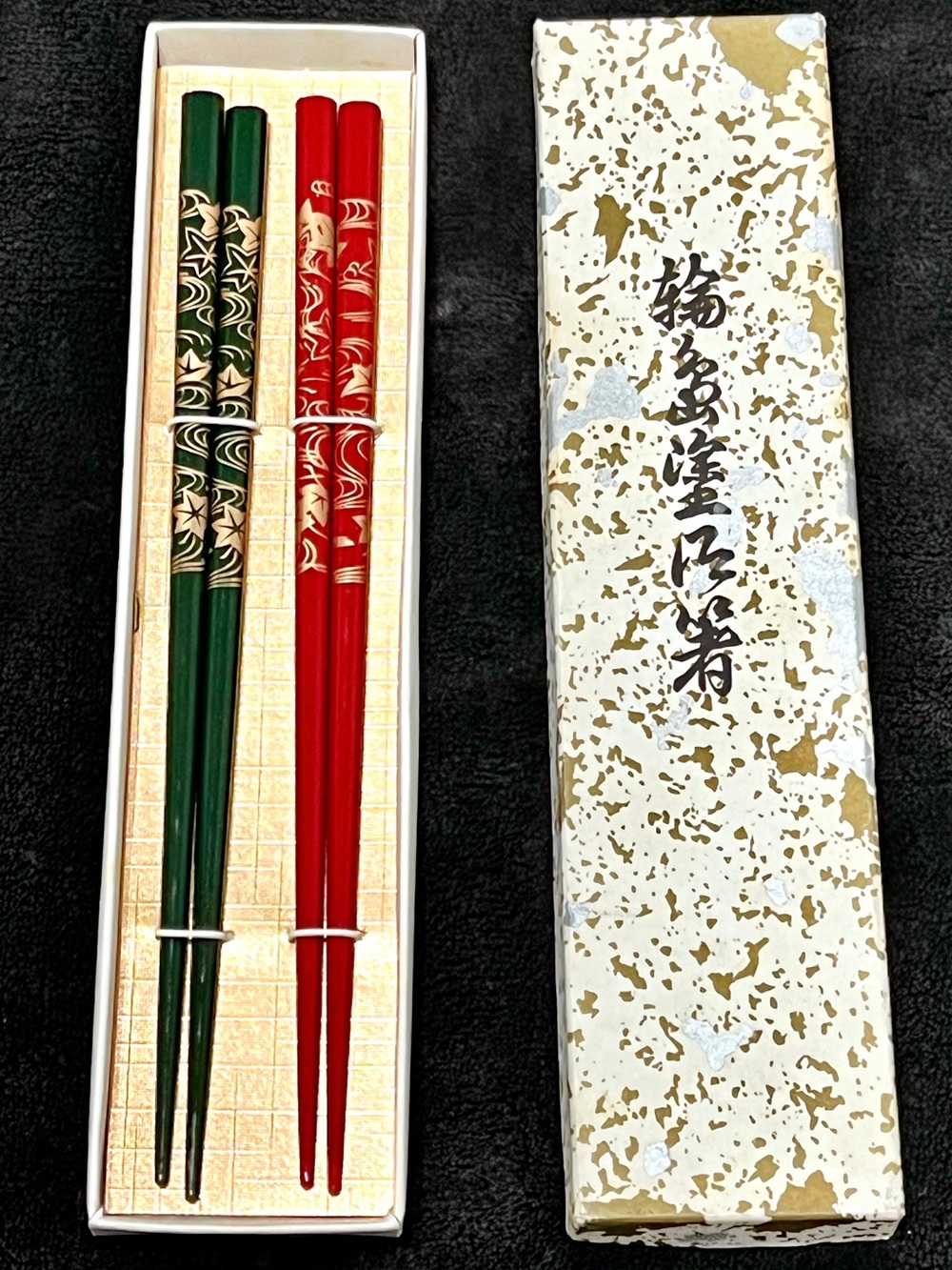 NIB Beautiful Wajima-nuri Luxury Japanese Lacquer Chopsticks Set - Picture 2 of 4